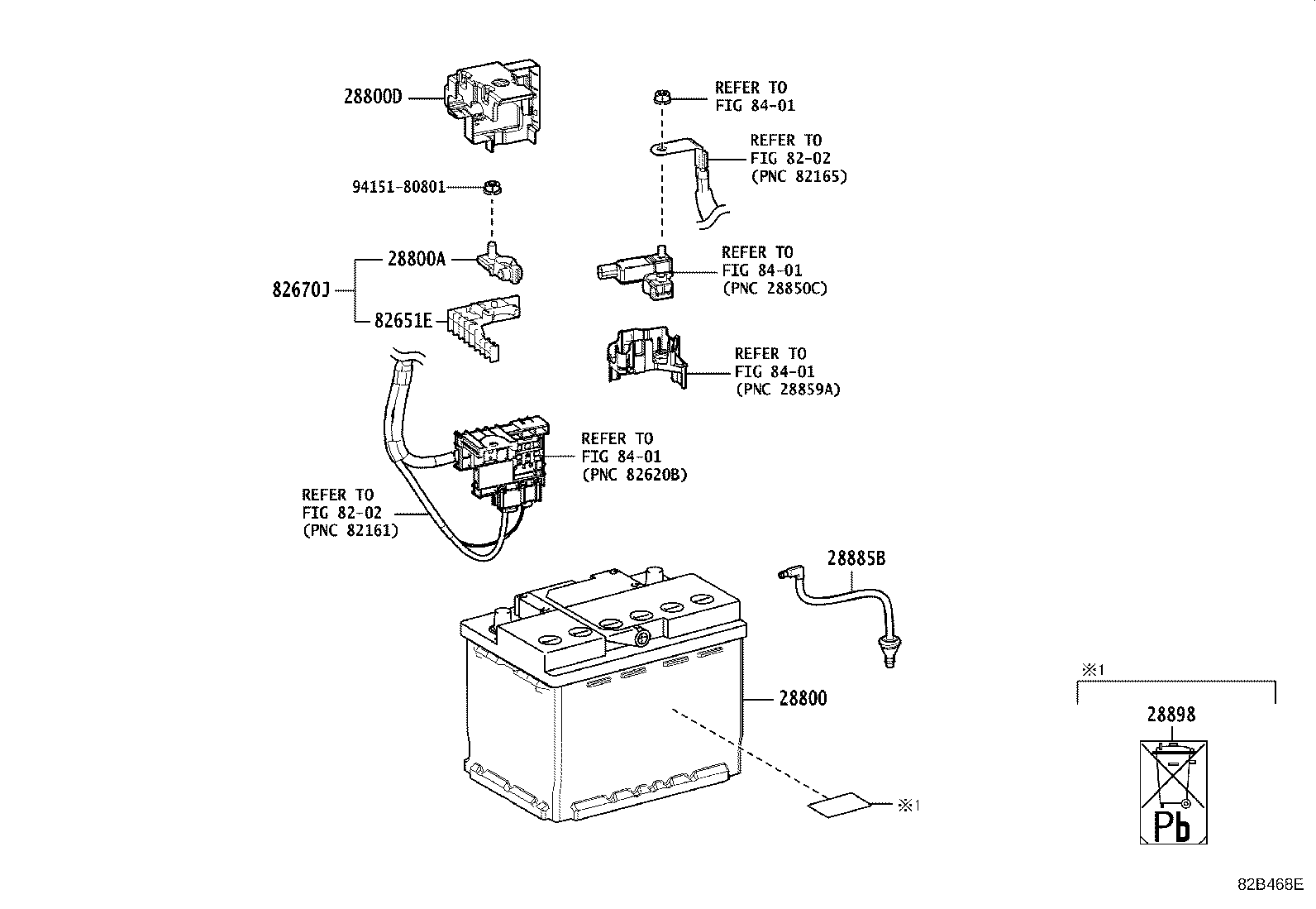Exploded illustration 82B468E