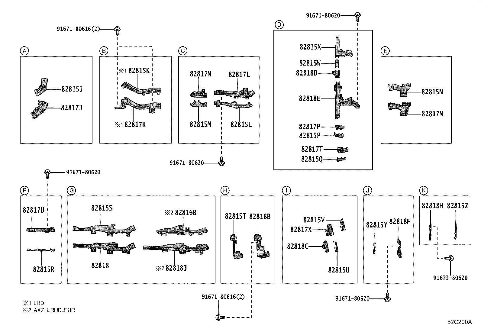 Exploded illustration 82C200A