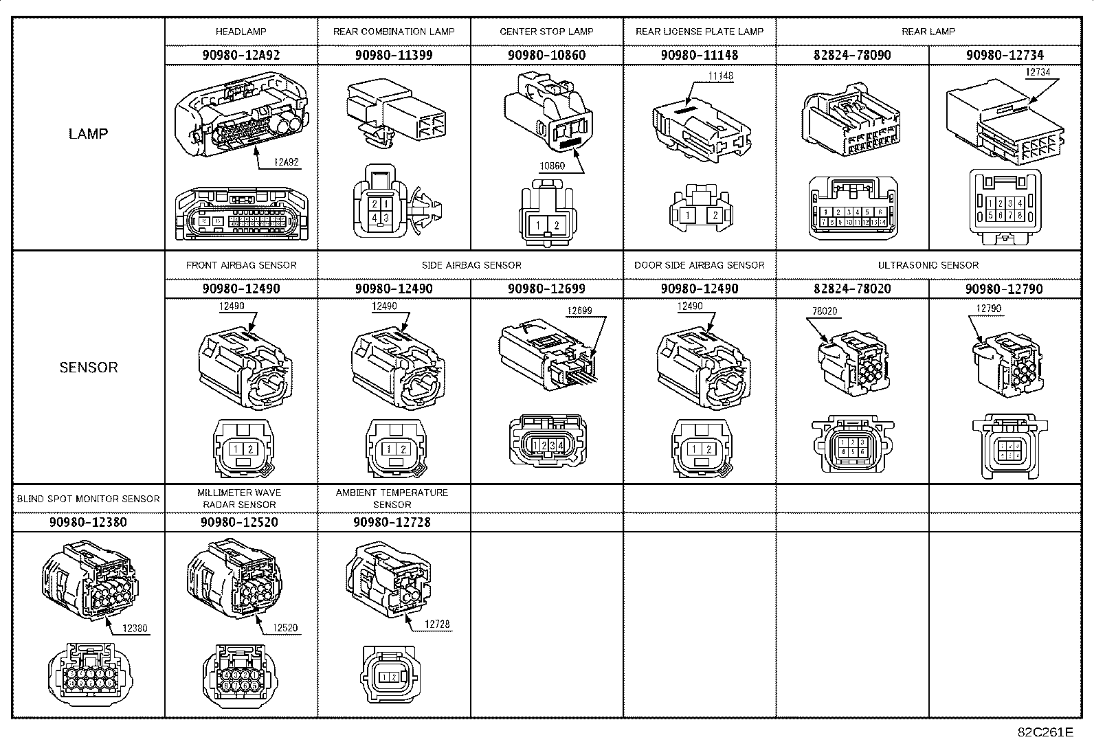 Exploded illustration 82C261E