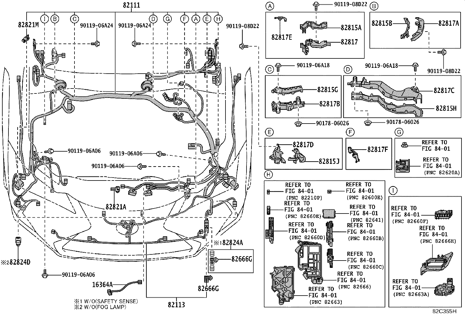 Exploded illustration 82C355H