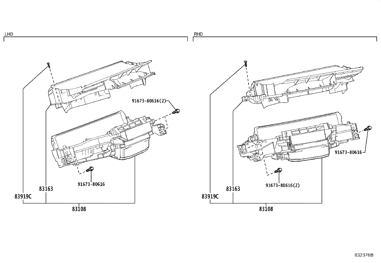 Exploded illustration 832376B