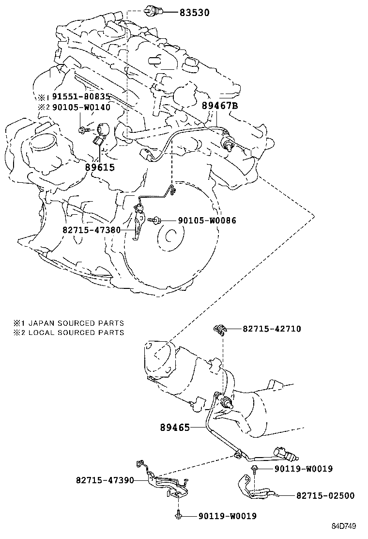 Exploded illustration 84D749