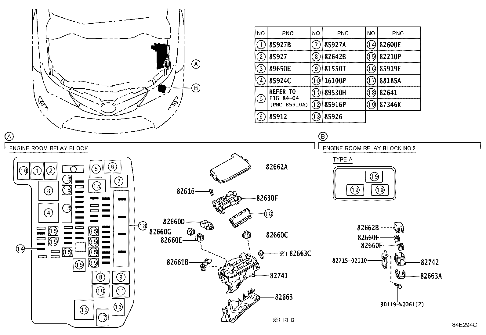 Exploded illustration 84E294C