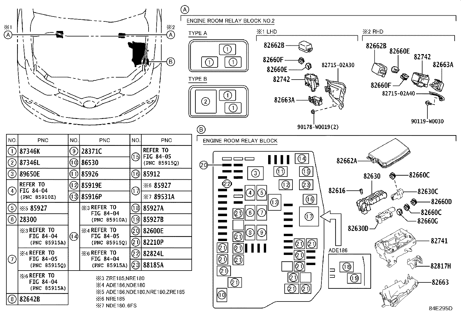 Exploded illustration 84E295D