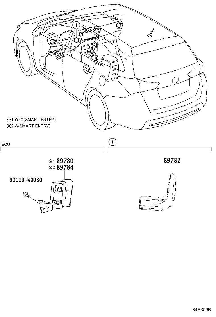 Exploded illustration 84E309B