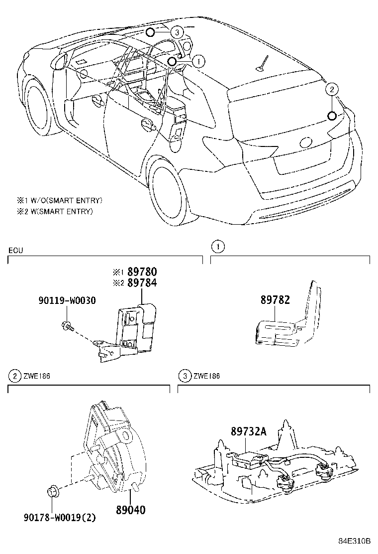 Exploded illustration 84E310B