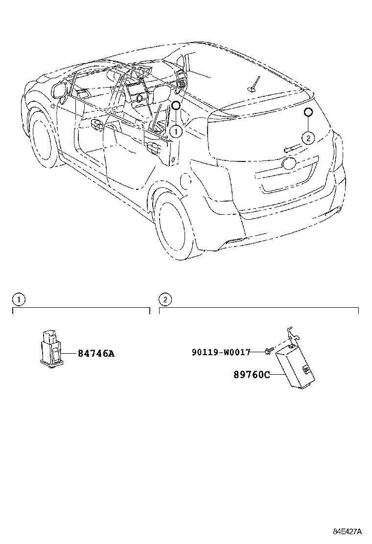 Exploded illustration 84E427A