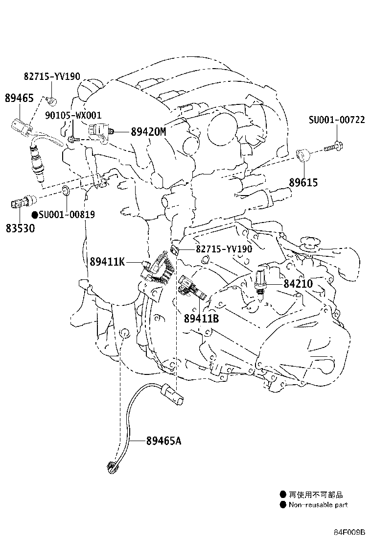 Exploded illustration 84F009B