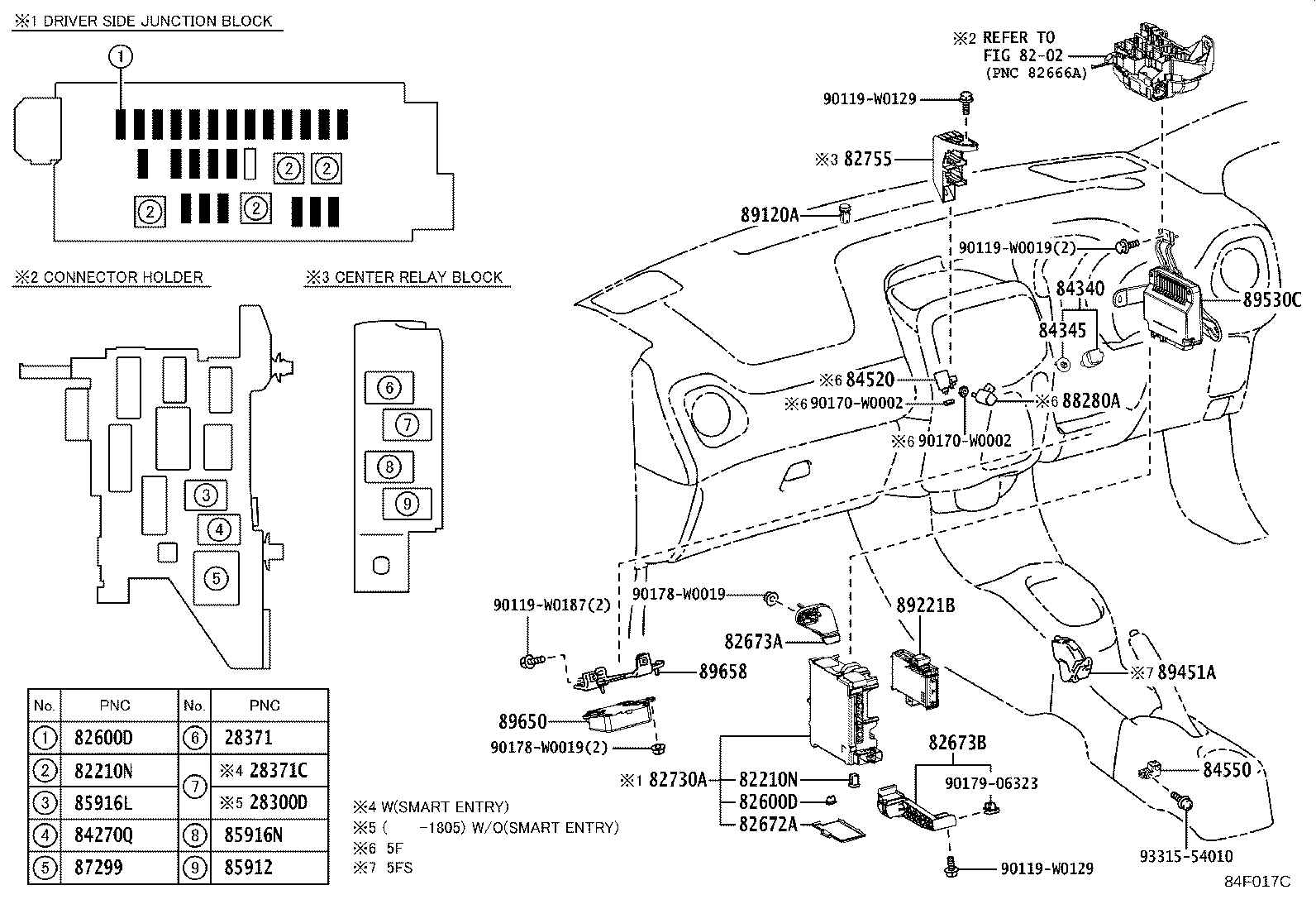 Exploded illustration 84F017C
