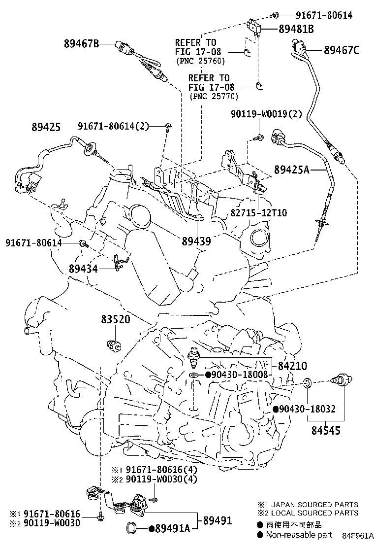Exploded illustration 84F961A