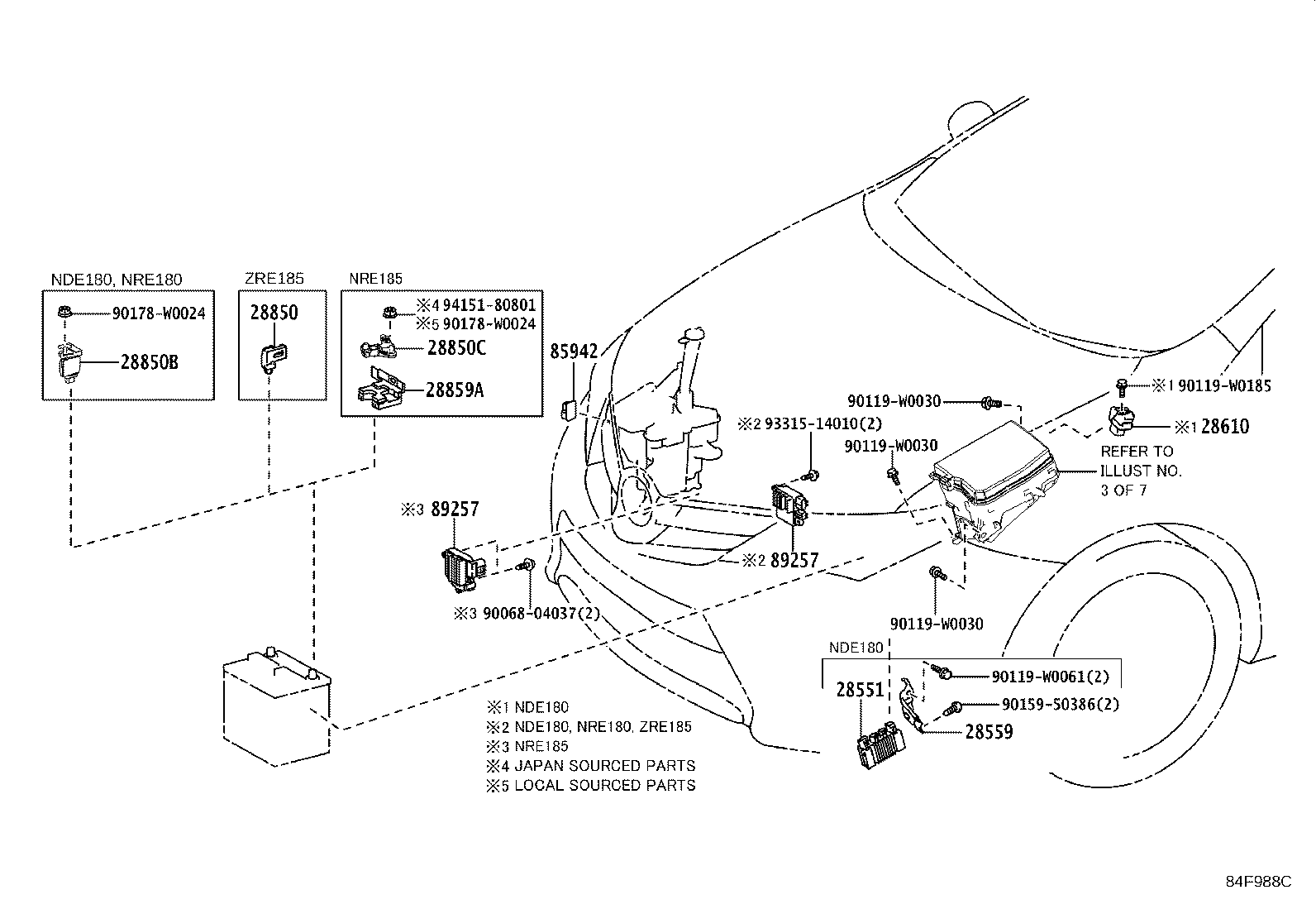 Exploded illustration 84F988C