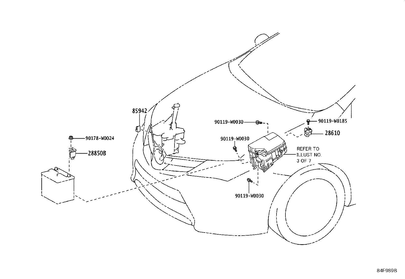 Exploded illustration 84F989B