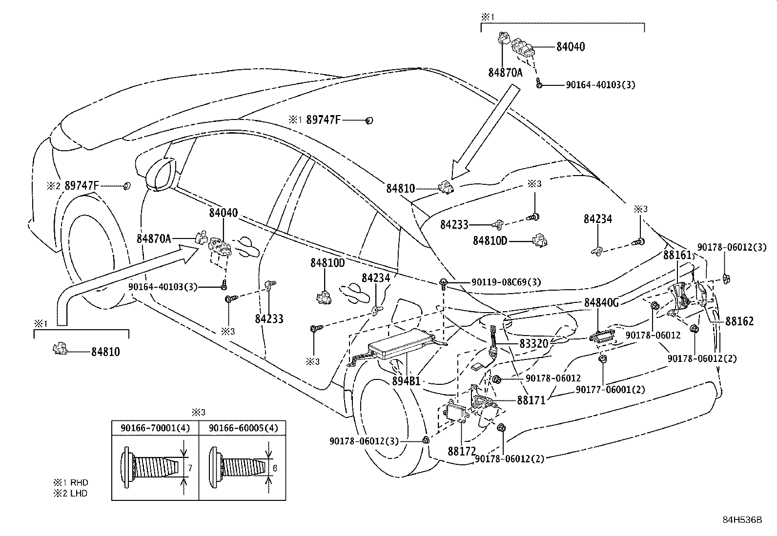 Exploded illustration 84H536B