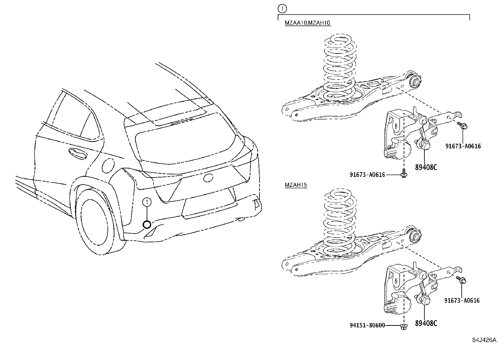 Exploded illustration 84J426A