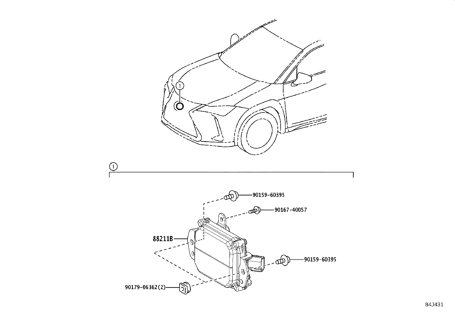 Exploded illustration 84J431