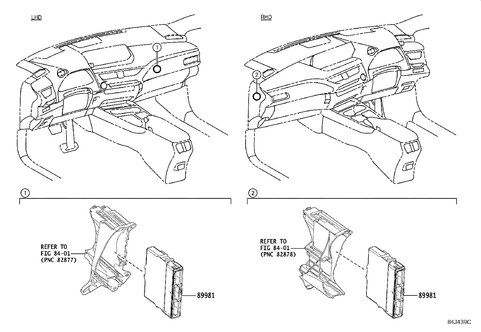 Exploded illustration 84J439C