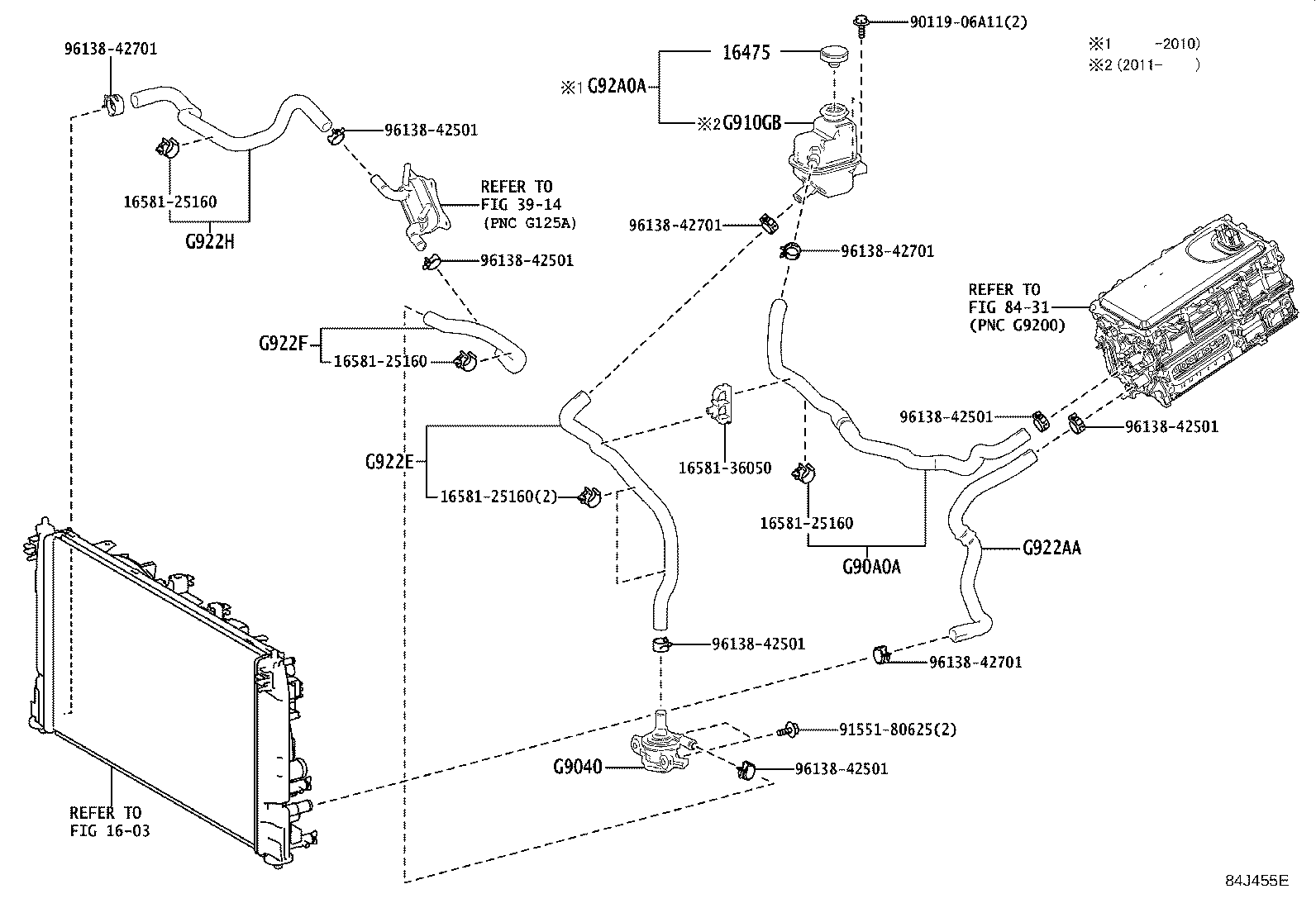 Exploded illustration 84J455E