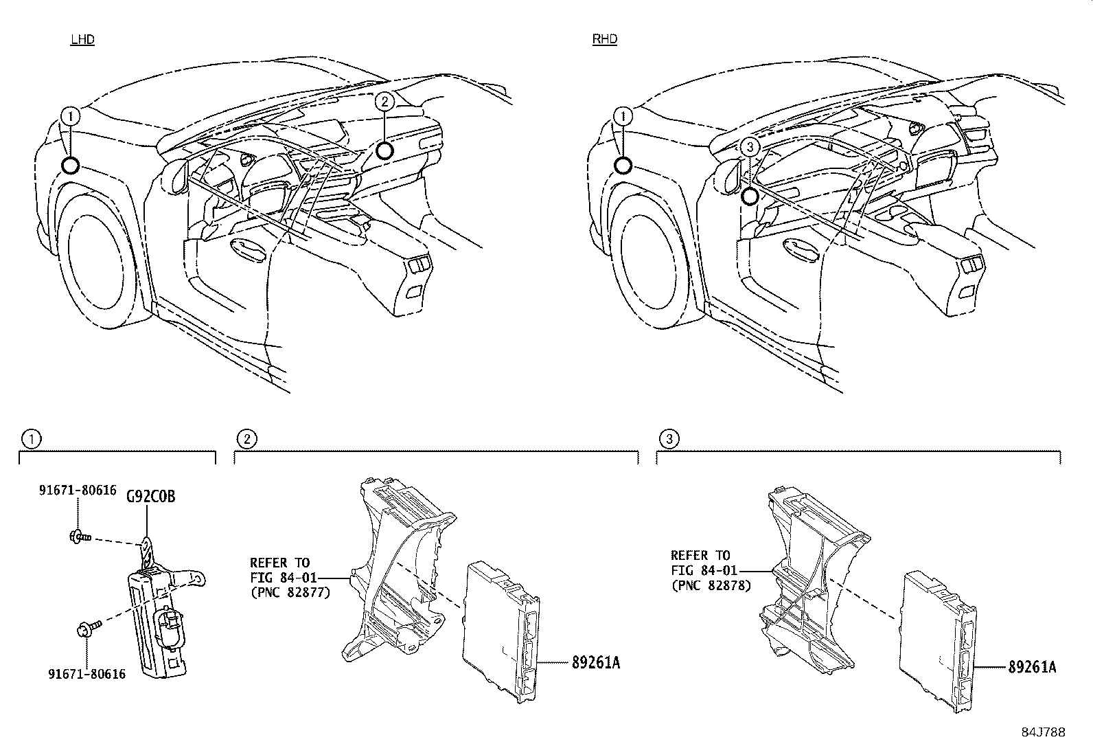 Exploded illustration 84J788