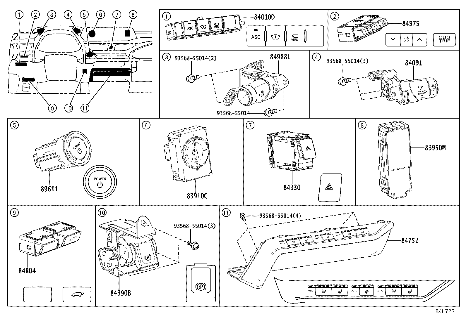 Exploded illustration 84L723