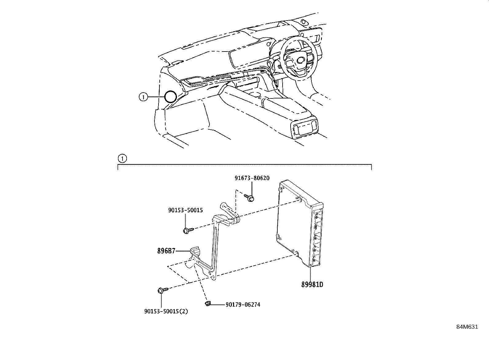 Exploded illustration 84M631