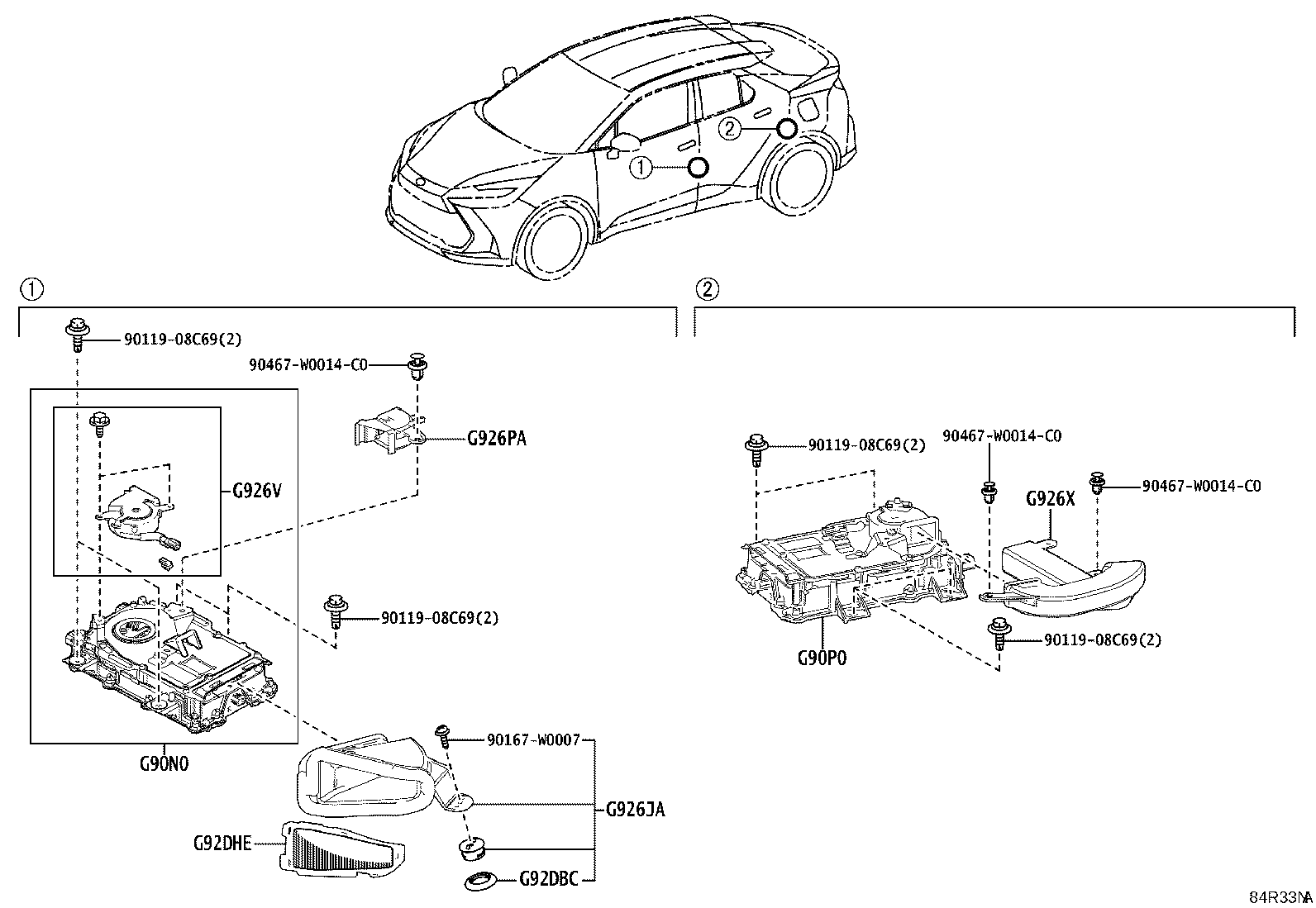 Exploded illustration 84R33NA
