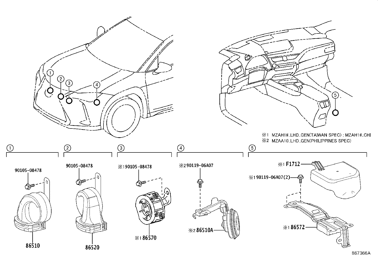 Exploded illustration 867366A