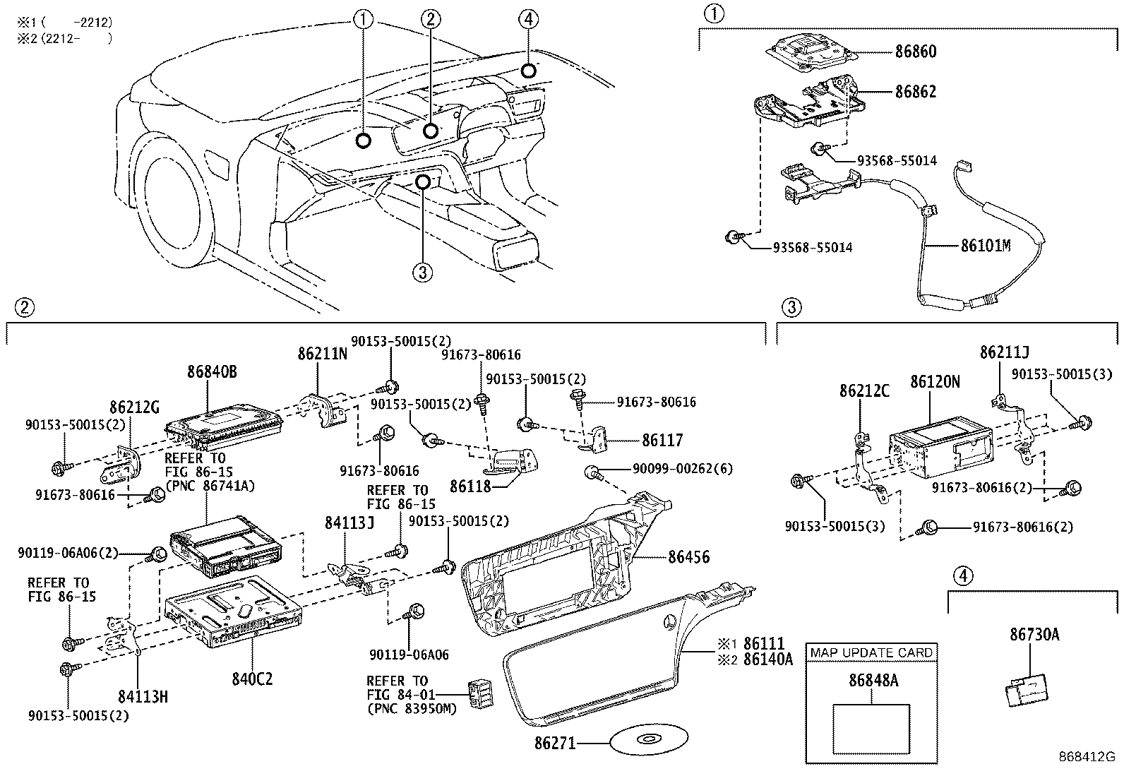 Exploded illustration 868412G