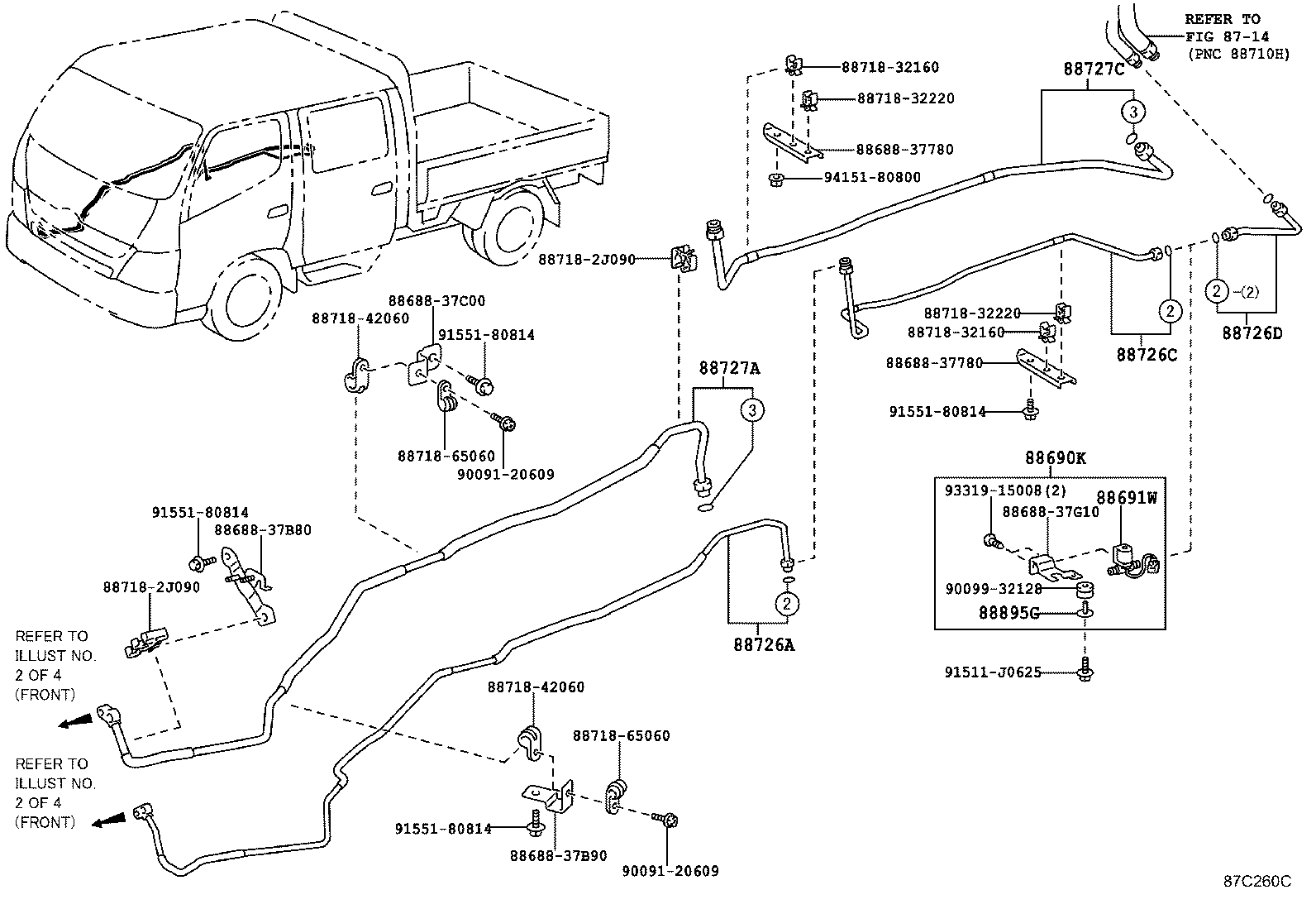 Exploded illustration 87C260C