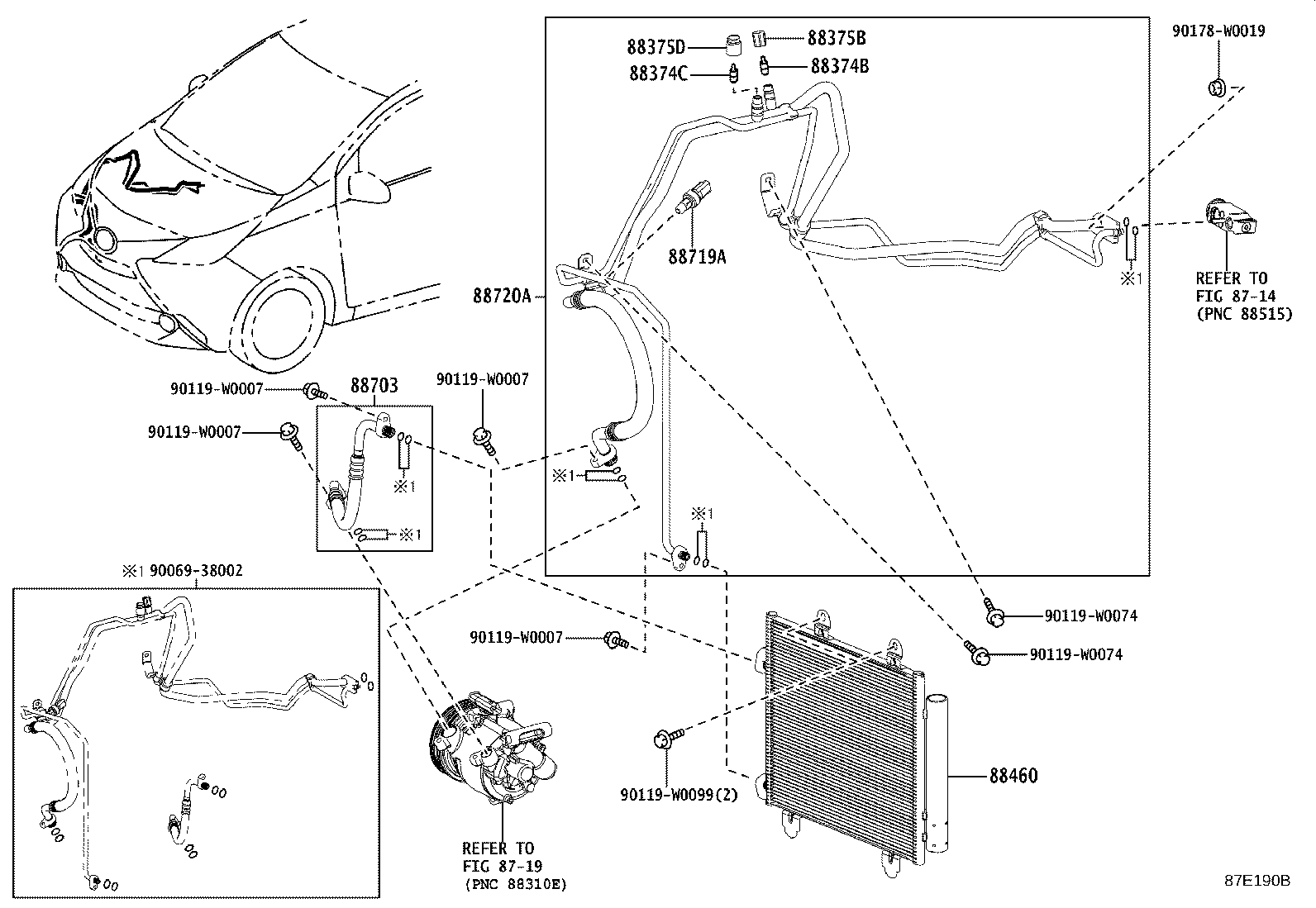 Exploded illustration 87E190B