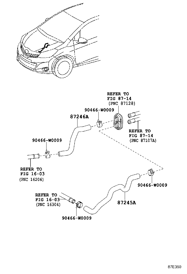 Exploded illustration 87E350