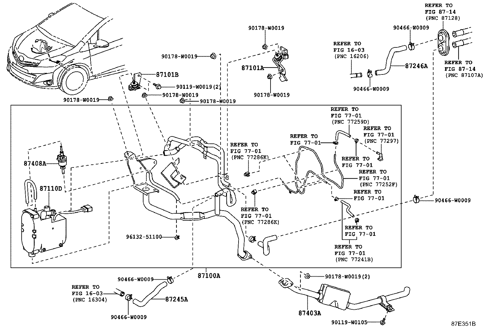 Exploded illustration 87E351B