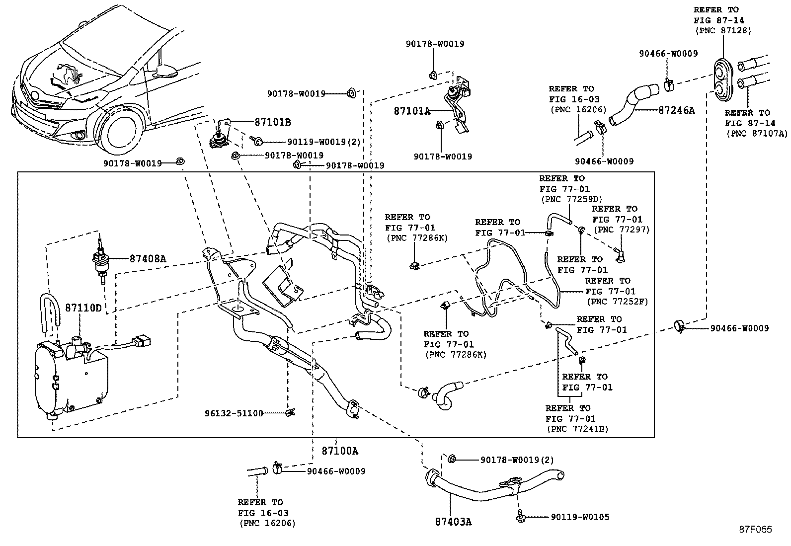 Exploded illustration 87F055