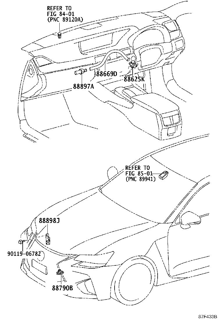 Exploded illustration 87F433B