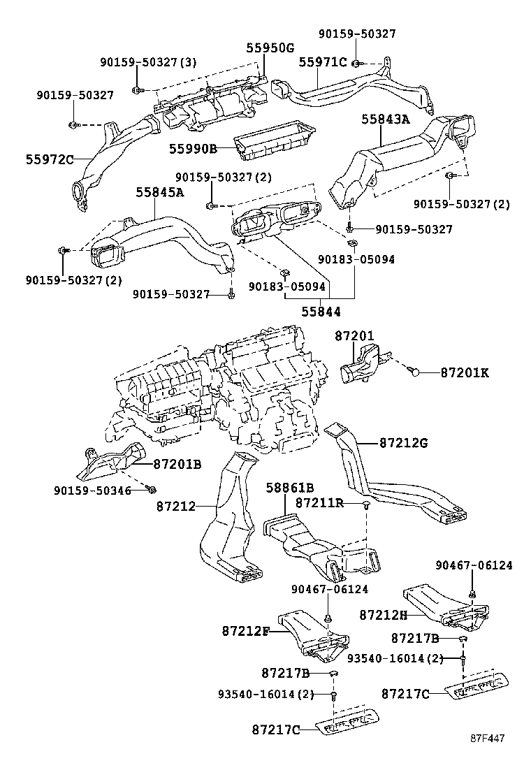 Exploded illustration 87F447