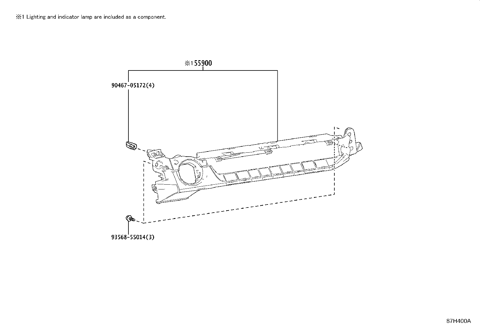 Exploded illustration 87H400A