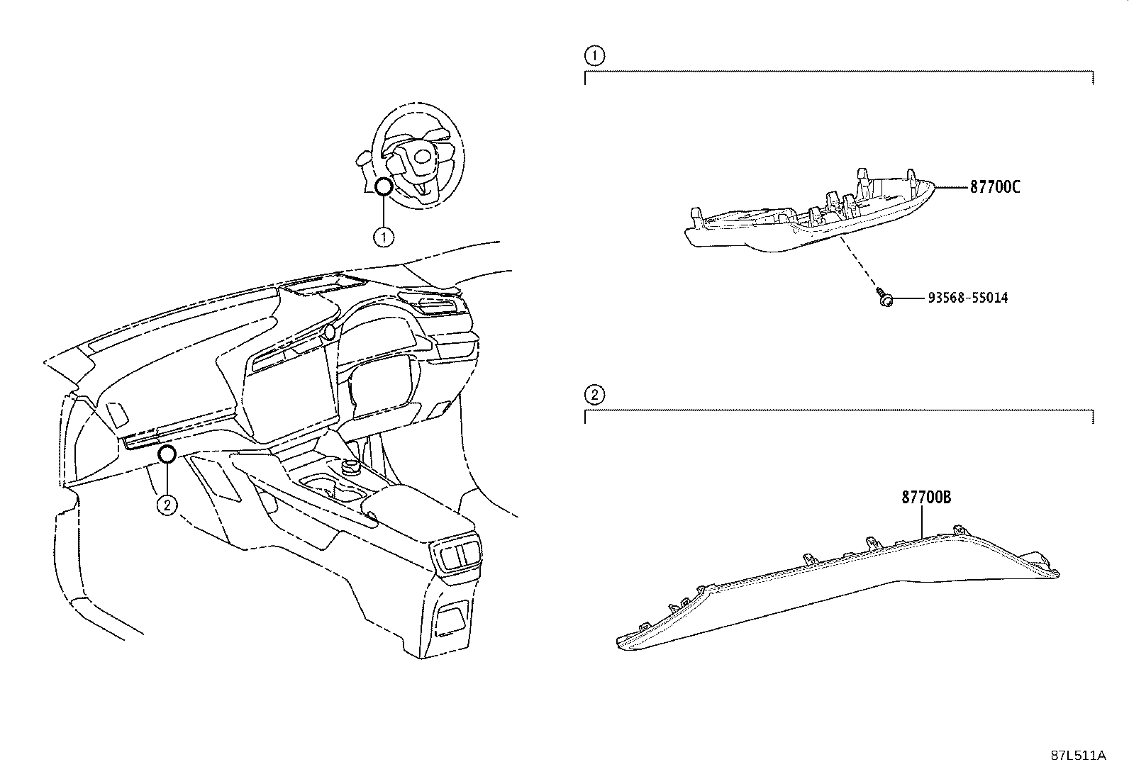 Exploded illustration 87L511A