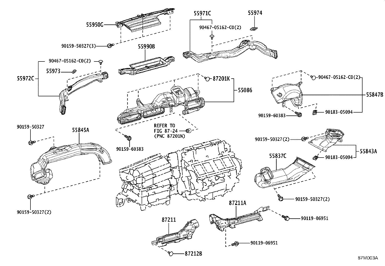 Exploded illustration 87M003A