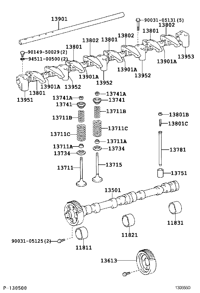 Exploded illustration 130555D
