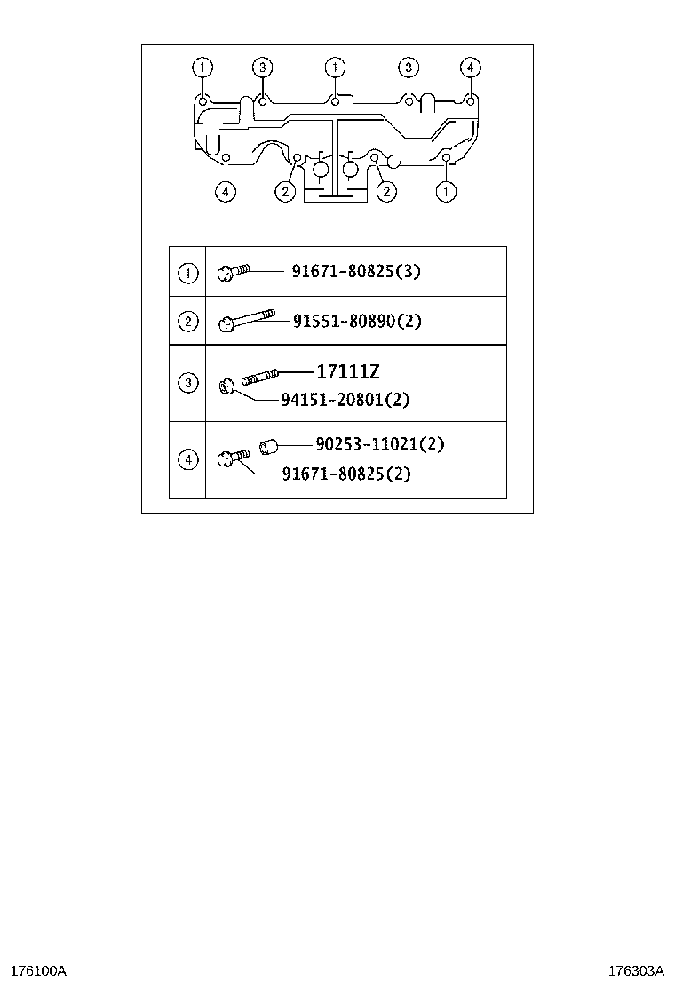 Exploded illustration 176303A
