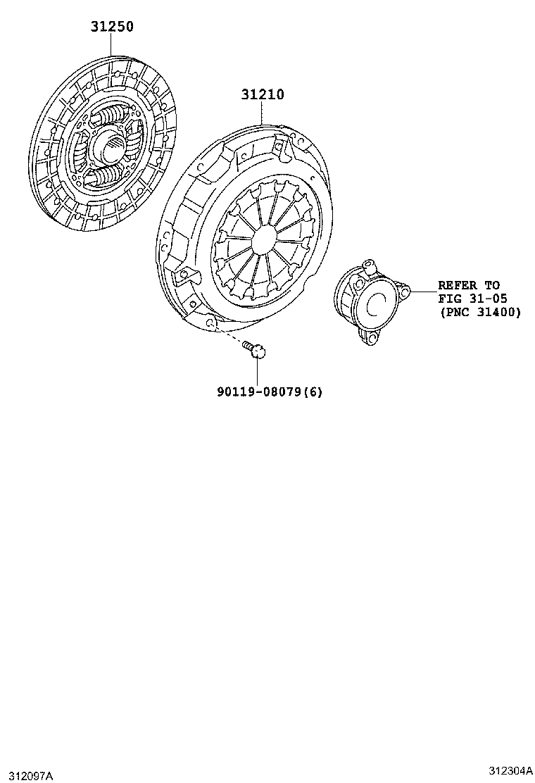 Exploded illustration 312304A
