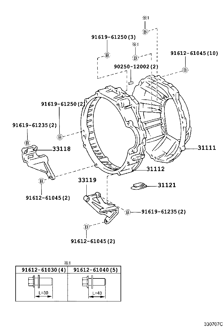 Exploded illustration 330707C