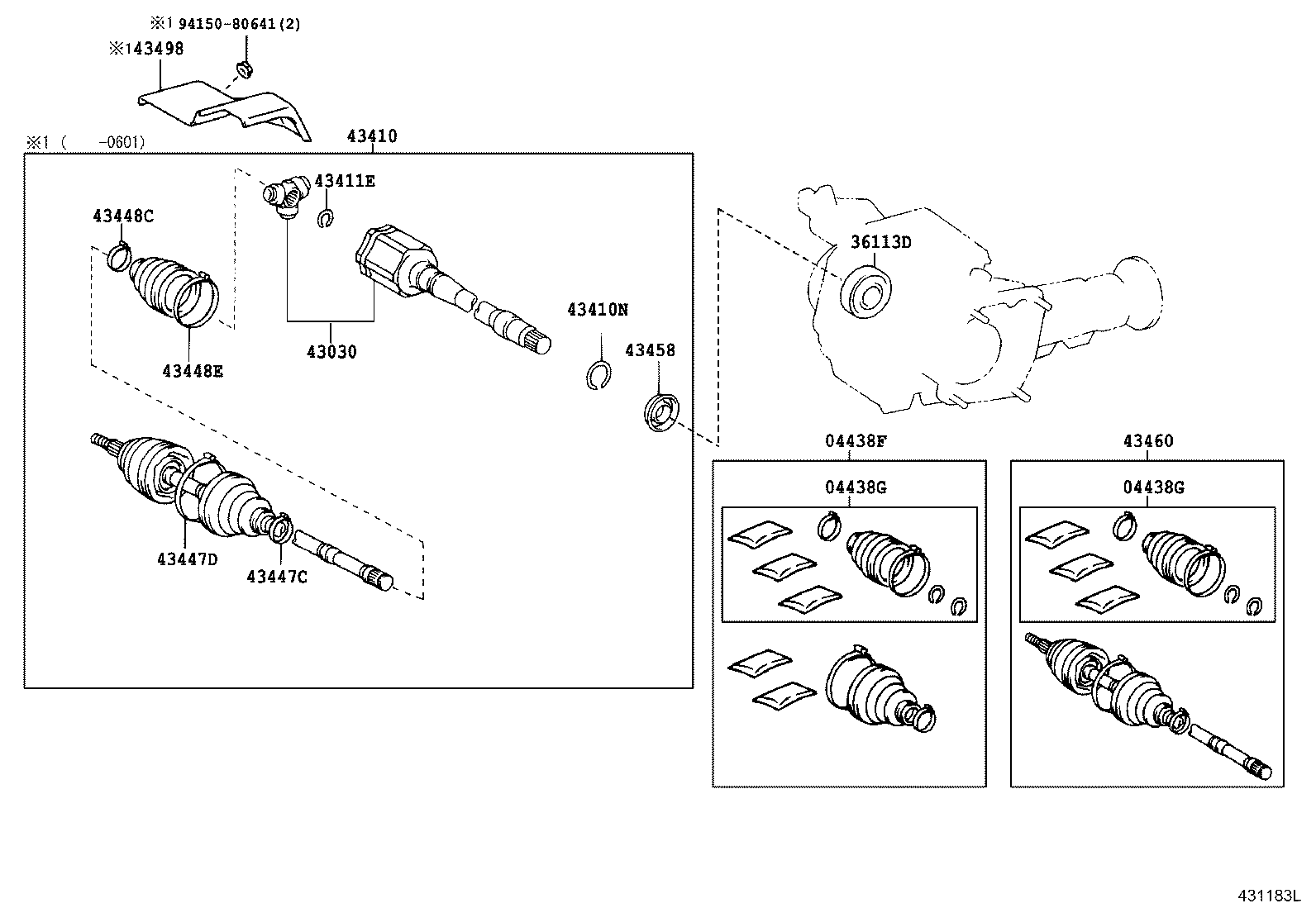 Exploded illustration 431183L