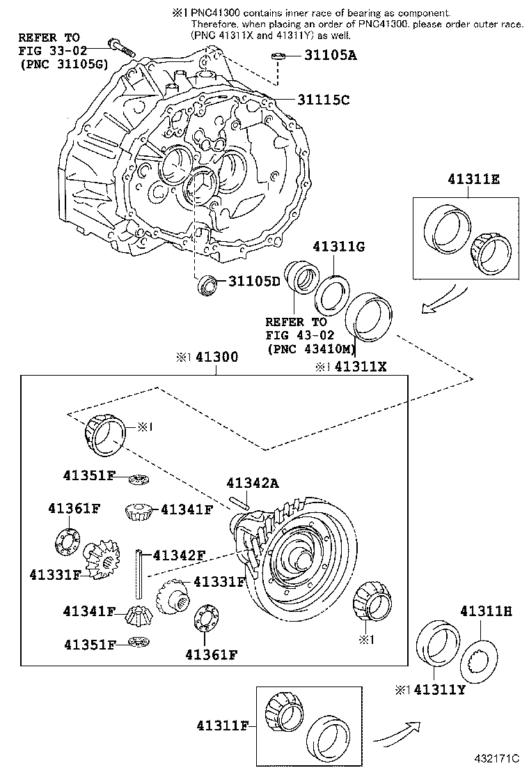 Exploded illustration 432171C