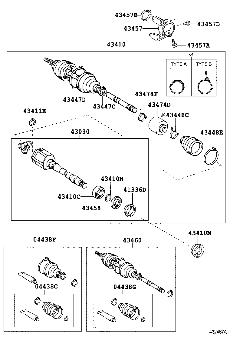 Exploded illustration 432487A