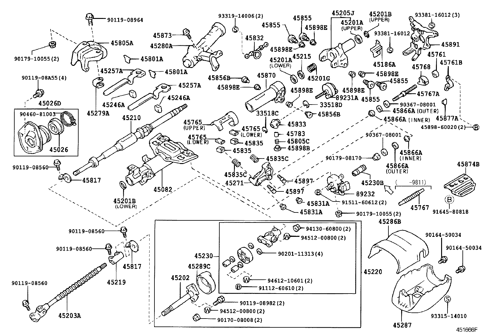 Exploded illustration 451666F