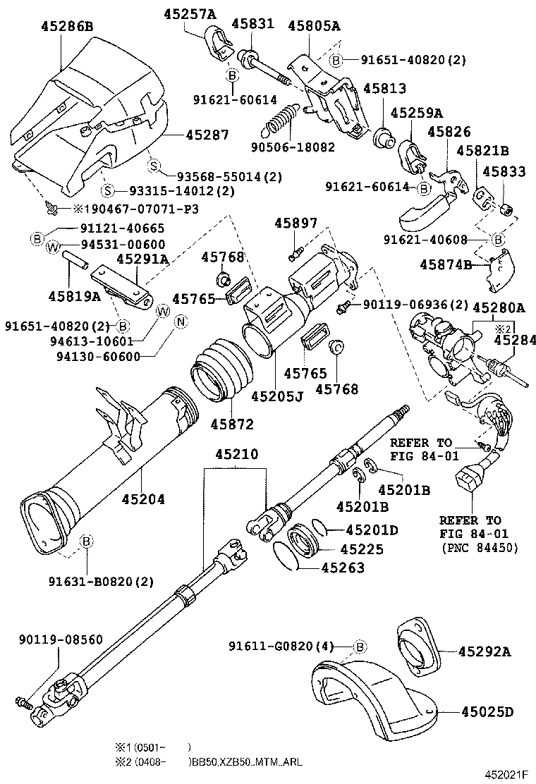 Exploded illustration 452021F