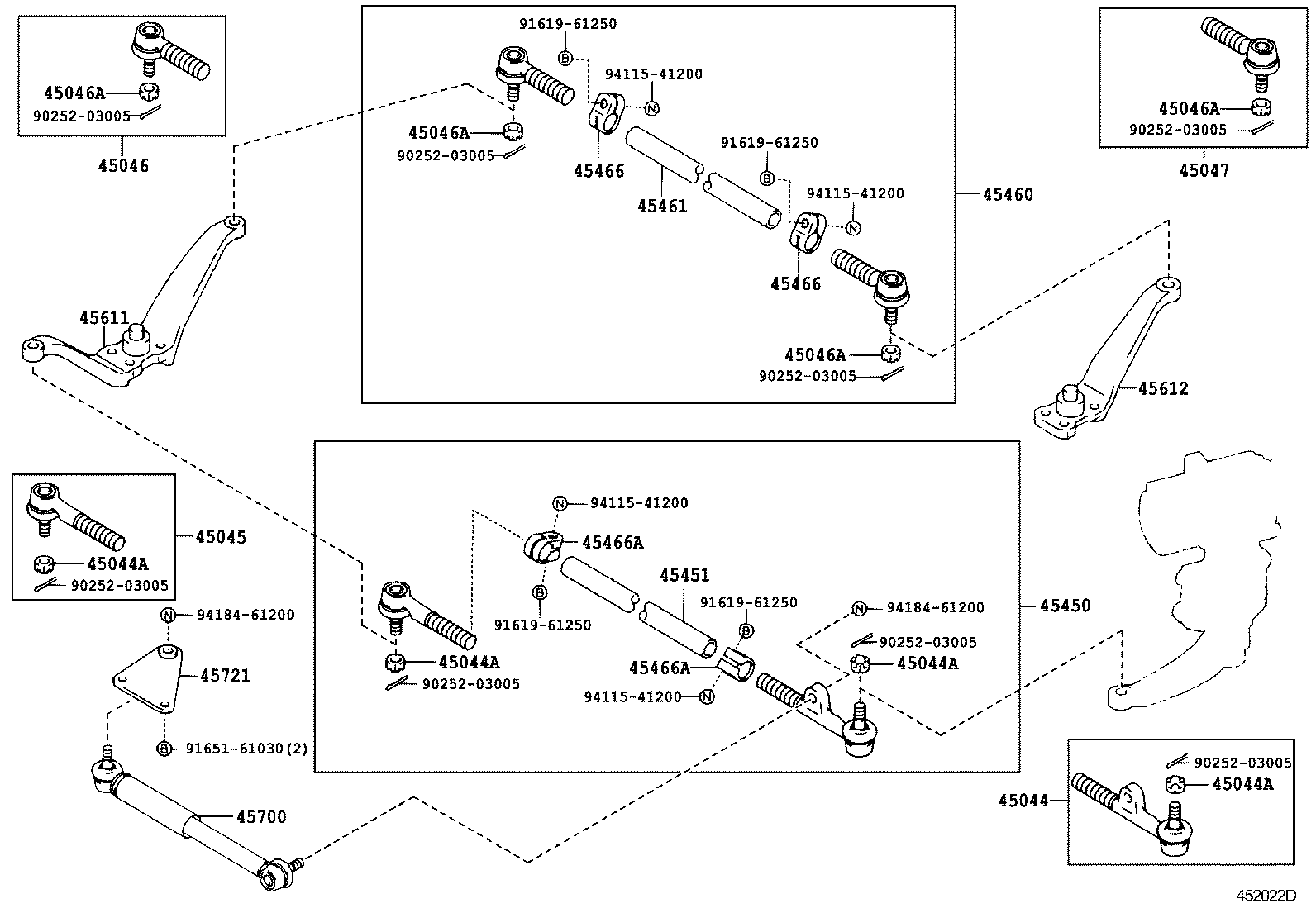 Exploded illustration 452022D