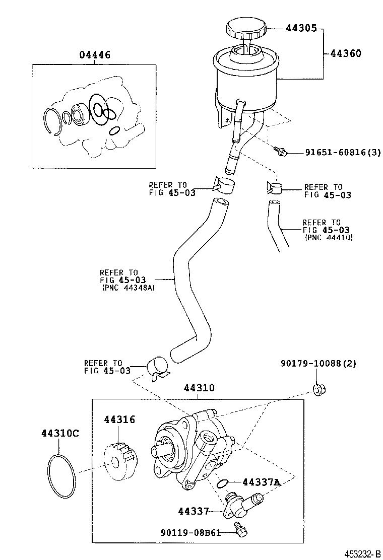 Exploded illustration 453232B