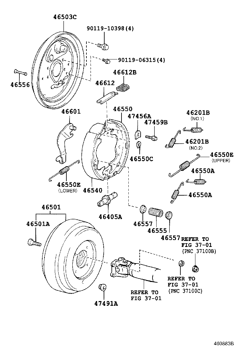 Exploded illustration 460883B