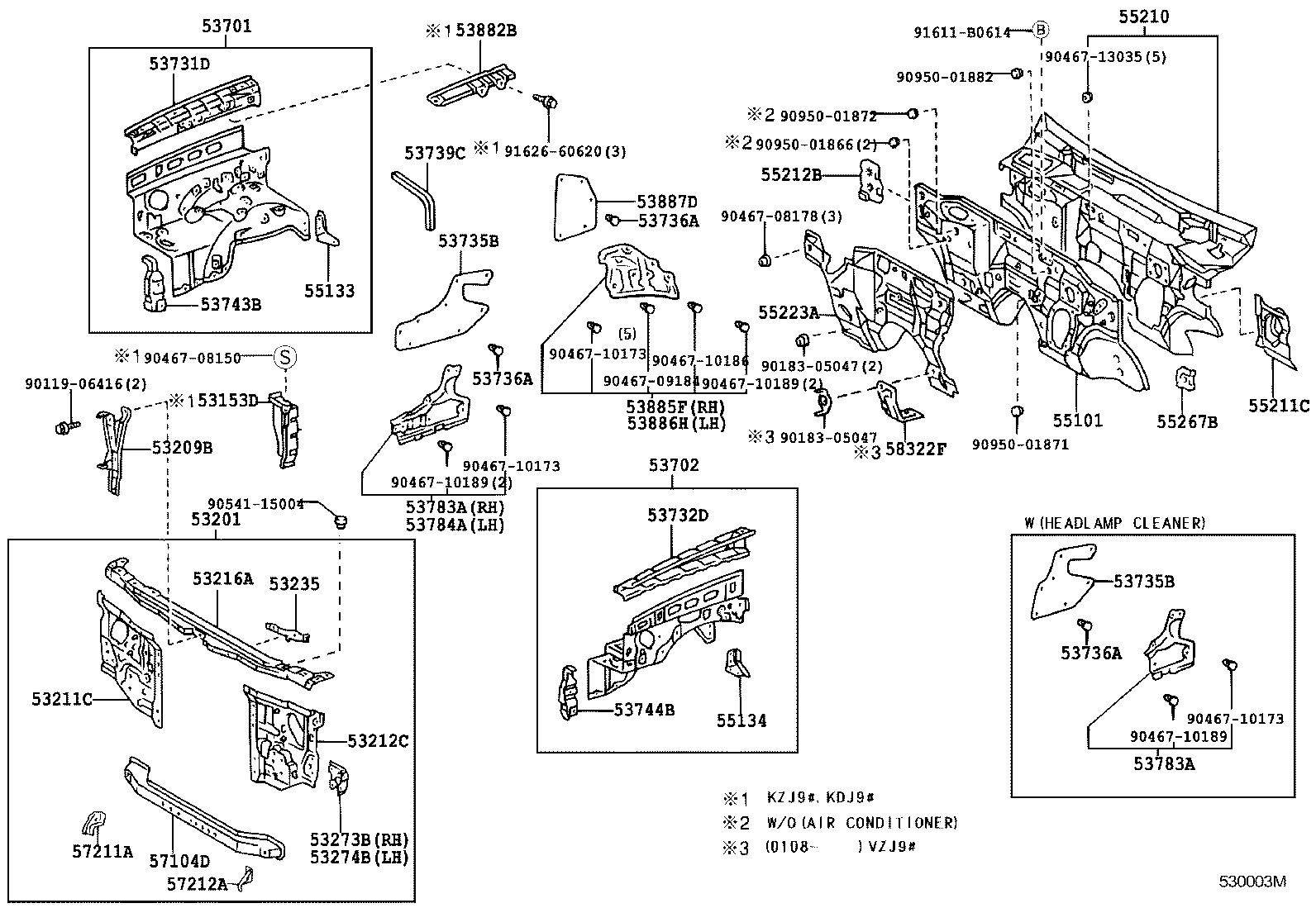 Exploded illustration 530003M
